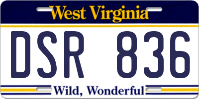 WV license plate DSR836