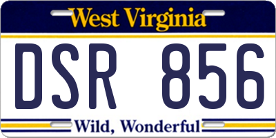 WV license plate DSR856
