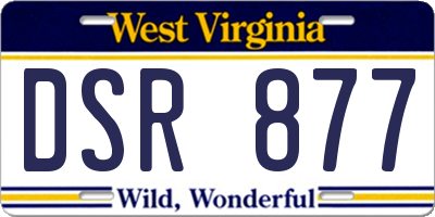 WV license plate DSR877