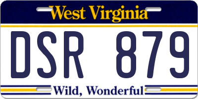 WV license plate DSR879