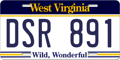 WV license plate DSR891
