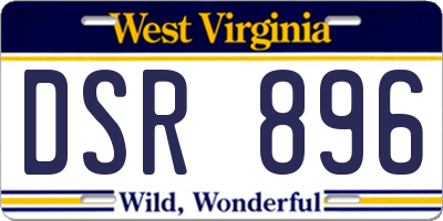 WV license plate DSR896