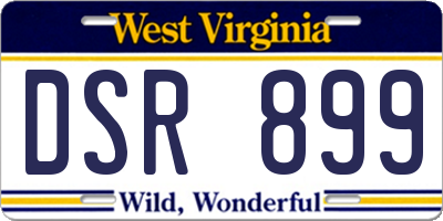 WV license plate DSR899