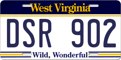 WV license plate DSR902