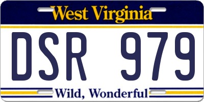 WV license plate DSR979