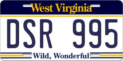 WV license plate DSR995