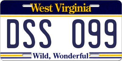 WV license plate DSS099