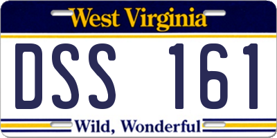 WV license plate DSS161