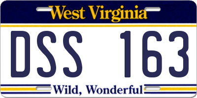 WV license plate DSS163