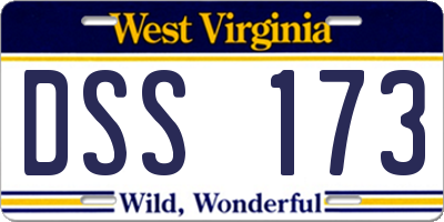 WV license plate DSS173