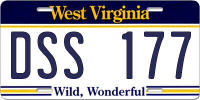 WV license plate DSS177