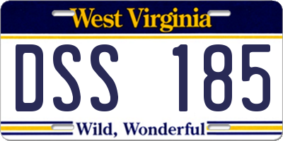WV license plate DSS185