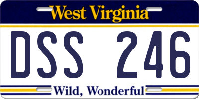 WV license plate DSS246