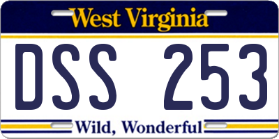 WV license plate DSS253