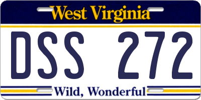WV license plate DSS272