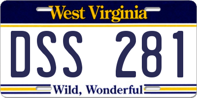 WV license plate DSS281