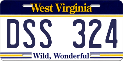 WV license plate DSS324