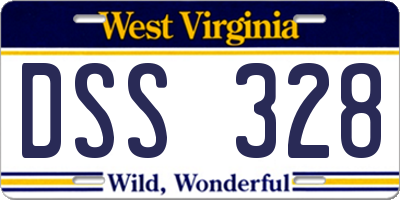 WV license plate DSS328