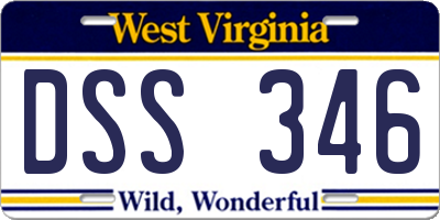 WV license plate DSS346
