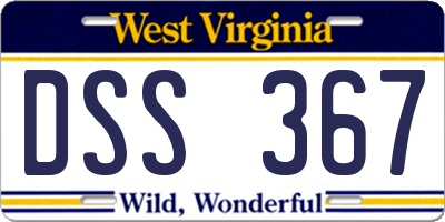 WV license plate DSS367