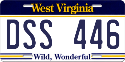 WV license plate DSS446