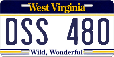 WV license plate DSS480