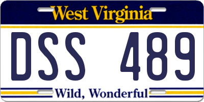 WV license plate DSS489