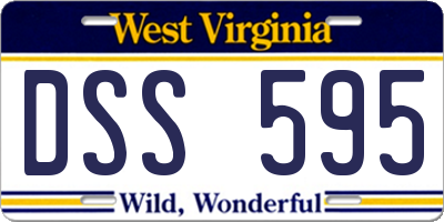 WV license plate DSS595
