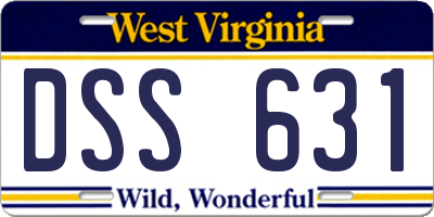 WV license plate DSS631