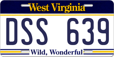 WV license plate DSS639