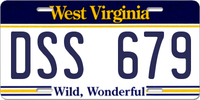 WV license plate DSS679