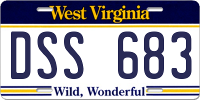 WV license plate DSS683