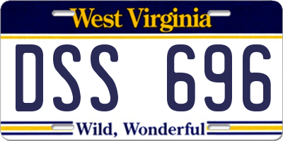 WV license plate DSS696