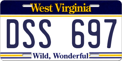 WV license plate DSS697