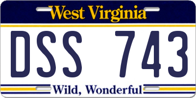 WV license plate DSS743