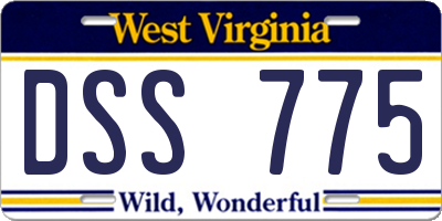 WV license plate DSS775