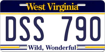 WV license plate DSS790