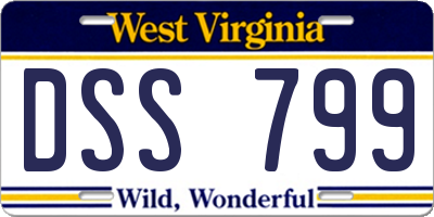WV license plate DSS799