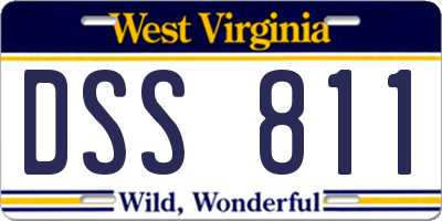 WV license plate DSS811