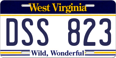 WV license plate DSS823