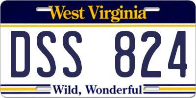WV license plate DSS824