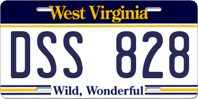 WV license plate DSS828