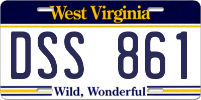 WV license plate DSS861