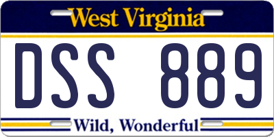 WV license plate DSS889