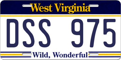 WV license plate DSS975