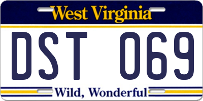 WV license plate DST069