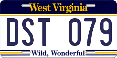 WV license plate DST079