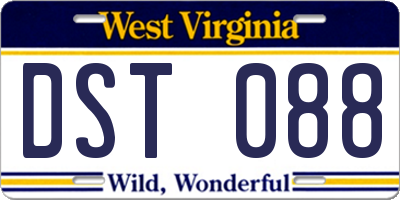 WV license plate DST088