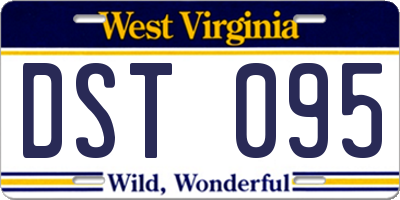WV license plate DST095