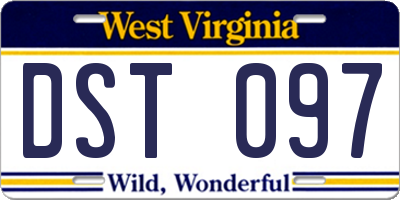 WV license plate DST097